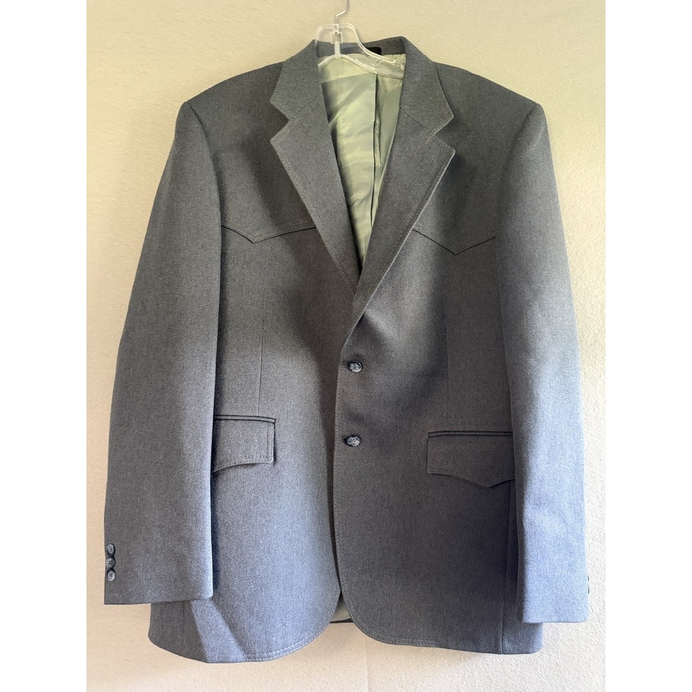 Levi's Western Wear Blazer Sport Coat Mens 42L Gray Western Cowboy Jacket Fall